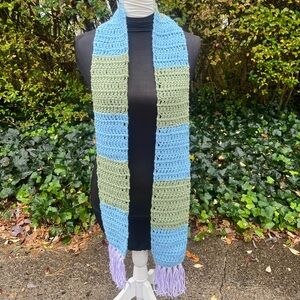 Multi Colored Crocheted Scarf